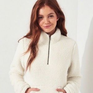 Hollister Sherpa Quarter Zip